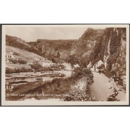 Upper Lake and Lion Rock, Cheddar, Somerset, c.1920 - RP Postcard