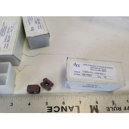 LOT 40 ARM TOOLING 21850-551/ASI-925-3 DUAL EDGE CARBIDE INSERTS,ATS BK19M3,HD