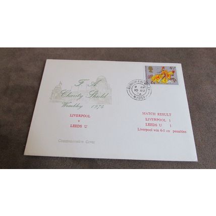 1974 GB Event Cover - Football Charity Shield, Wembley - Liverpool v Leeds