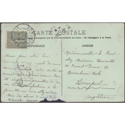 La Place et la Statue de Tourny et la Rue Fondaudège, Bordeaux, 1905 - Lévy CPA