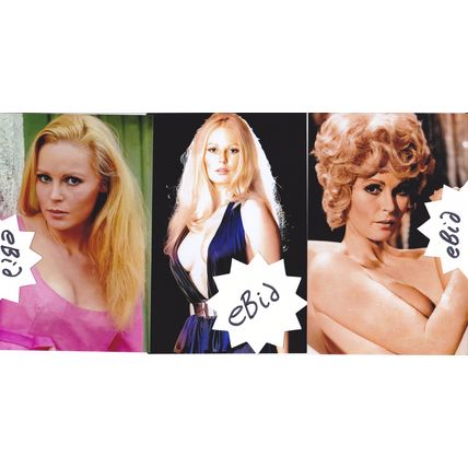 3 Photo Set D - Beautiful Movie Star VERONICA CARLSON Hammer Glamour Horror