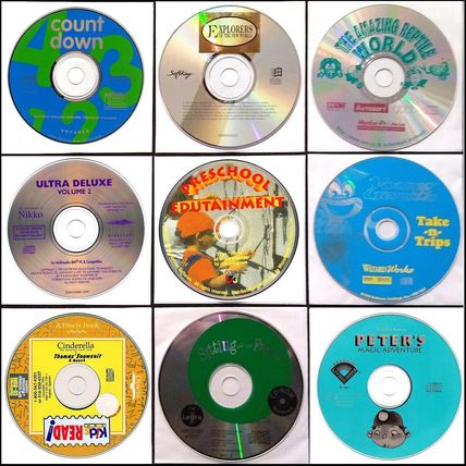 KIDS LOT #5 1994-1995 - 9 Vintage PC-CDs