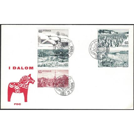 Sweden - FDC 2/3 1973 I Dalom *ILLUSTRATED - VIGNETTE 2*
