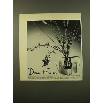 1961 Daum Enee 34 Vase Advertisement