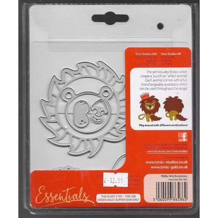 Tonic Studios. Leo Lion Die Set. Die Cutting Cardmaking Scrapbooking Crafts