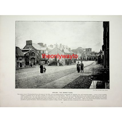 APPLEBY, MARKET PLACE, (BEVERLEY MINSTER On Reverse), Book Illustration, c1897