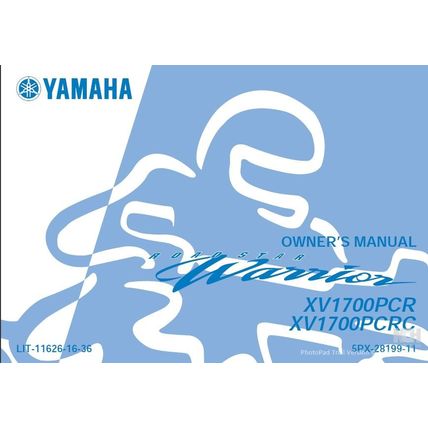 YAMAHA XV1700PCR XV1700PCRP OWNERS MANUAL MOTORCYCLE 122 PAGES IN ENGLISH