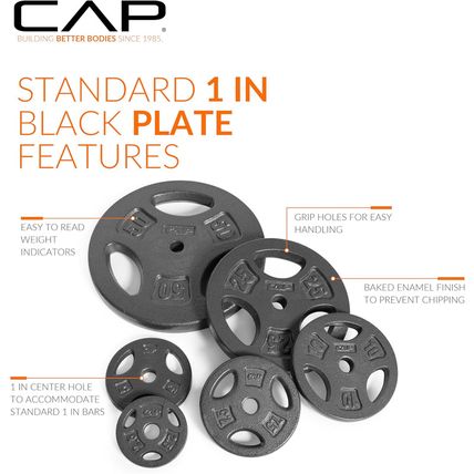 CAP Barbell Standard 1-Inch Grip Weight Plates
