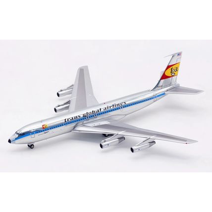 B707-300 TRANS GLOBAL N324F WITH STAND WB MODELS B707AIRPORT55P 1/200 PRE ORDER