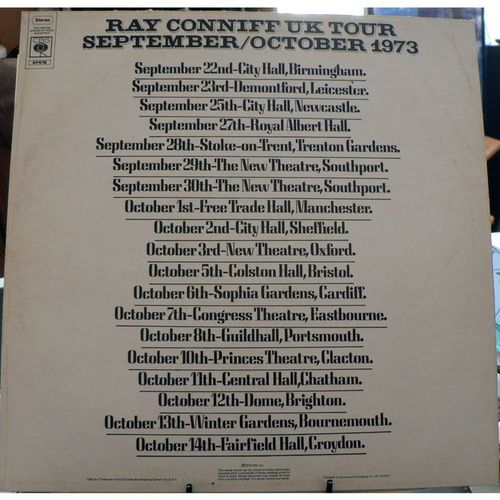 Ray Conniff - 'Happyness Is Music' - UK Tour September/October 1973