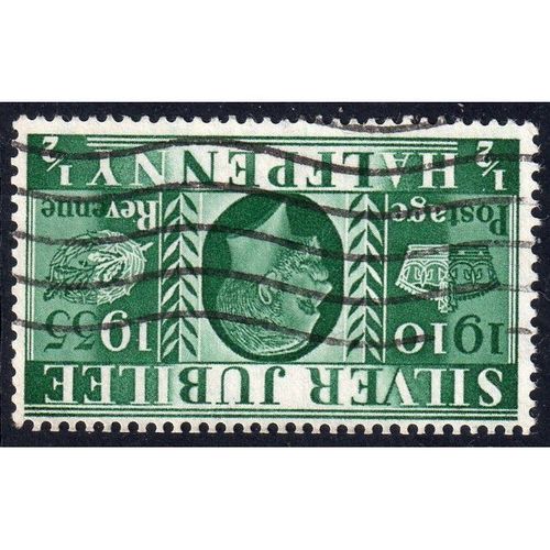 sg453wi 1/2d green wmk inverted fine used (G7)