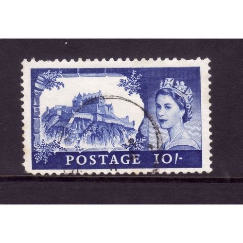 GREAT BRITAIN 1967 / 68 SG 761 10s BRIGHT ULTRAMARINE No WATERMARK FINE USED