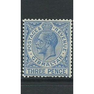gibraltar stamps george v sg109 sg 109 hm light toning