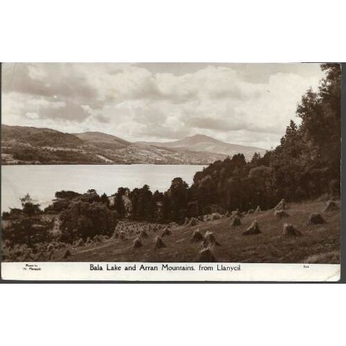 Llanycil, Gwynedd - Bala Lake, Arran Mountain - postcard, Bleanau pmk 1939
