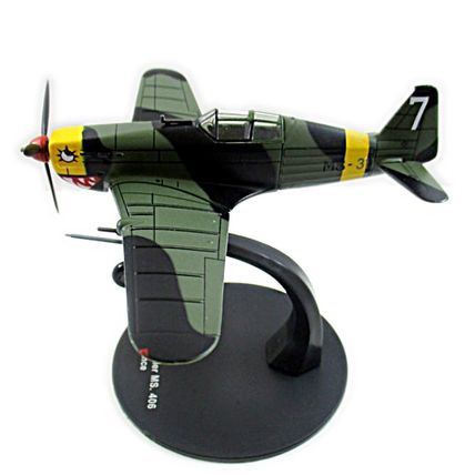 MORANE-SAULNIER MS. 406 FRANCE AIR FORCE YEAR 1942 GREEN DEAGOSTINI SCALE 1:72