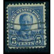 Used 637 5c Theodore Roosevelt Barely Clears M10022