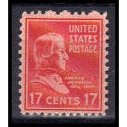 822 17c Andrew Johnson Fine MNH B0904