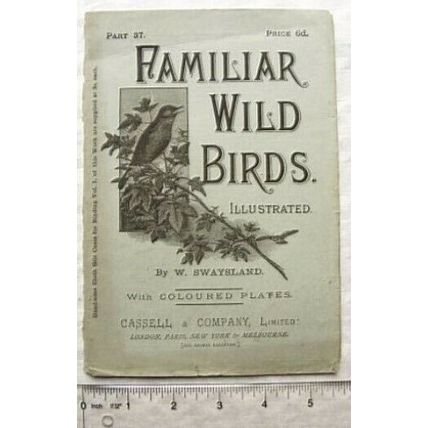 Vintage engraved cover Familiar Wild Birds