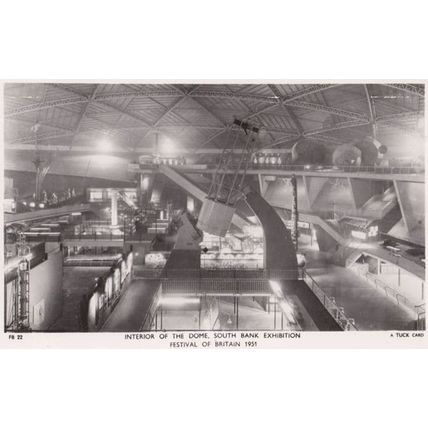 Festival Of Britain The Dome Interior Southbank RPC Postcard