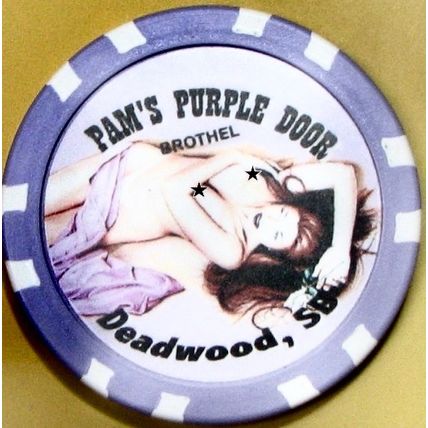 Pam's Purple Door. Brothel Casino Chip. Deadwood, SD. BR03.