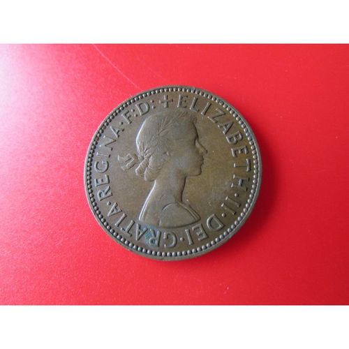 1957 QUEEN ELIZABETH II HALFPENNY - COIN - 2 FREE POST. AY
