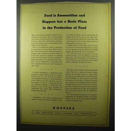 1942 Koppers Ad - Naphthalene, Creosote, Thiocyanates