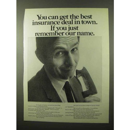 1971 Mutual Benefit Life Ad - Best Insurance Deal