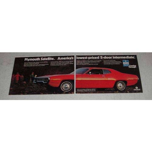 1971 Plymouth Satellite Car Ad - Lowest-Priced 2-Door