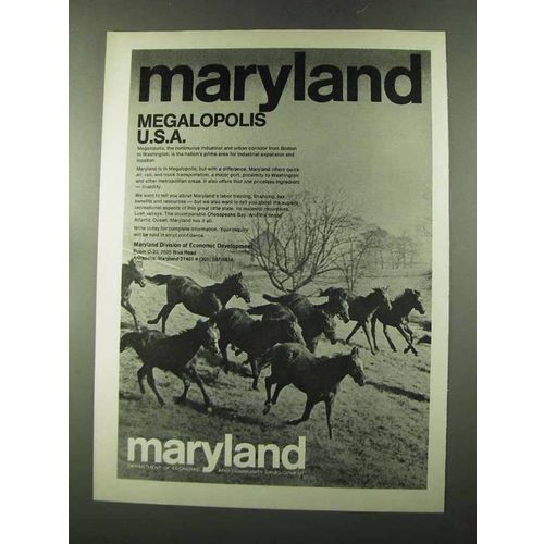 1973 Maryland Economic Development Ad - Megalopolis