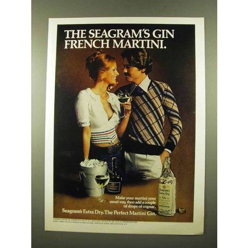 1975 Seagram's Extra Dry Gin Ad - French Martini
