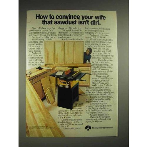 1977 Rockwell International Table Saw Ad