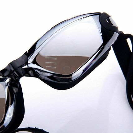 Electroplated Swimming Goggles Anti-fog UV Protection Wide Angle + Fitted Earbud