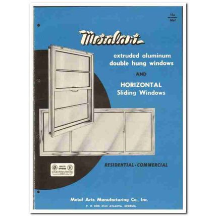 Metal Art Mfg Company 1955 vintage window catalog aluminum double-hung
