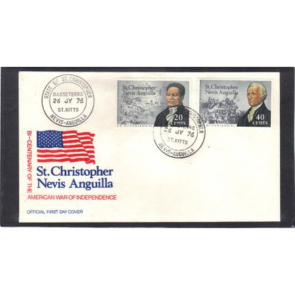 FDC Int'l St. Christopher Honoring USA Bicent (Cachet-U/A) CV01104
