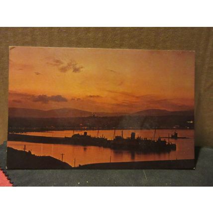 DOUGLAS BAY by night, Isle of Man unused postcard by NPO =