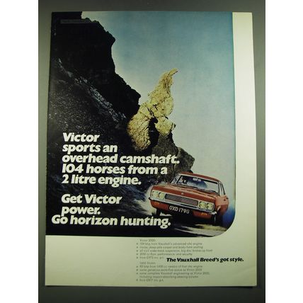 1968 Vauxhall Victor 2000 Car Ad - Victor sports an overhead camshaft