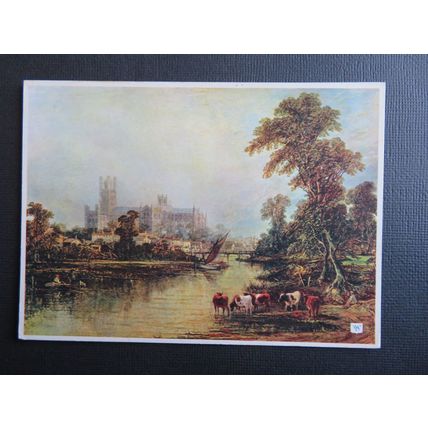 Ely Cathedral Oil Painting, Cambridgeshire, Walter Scott Postcard