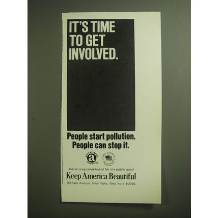 1974 Keep America Beautiful Ad - ItÕs time to get involved