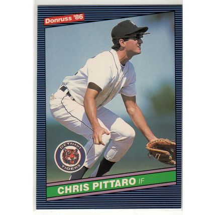 1986 Donruss baseball card 150 Chris Pittaro RC