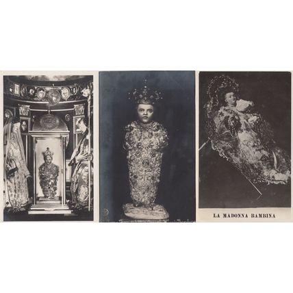 Madonna La Madonna Bambina Real Photo & Antique 3x Postcard