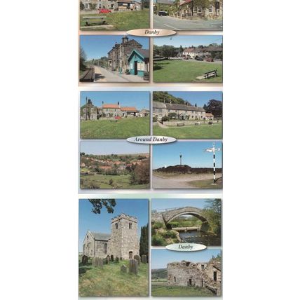 Danby Duke Of Wellington Inn Station Signpost Yorkshire Village 3x Postcard s