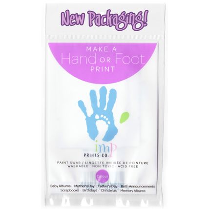 New Baby Girl Violet Purple Toddler Newborn Paint Wipe Hand Footprint Prints Kit