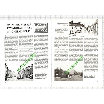 Chelmsford Essex H Fairbank Rainsford End - 1971 Article