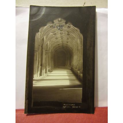 CLOISTERS, LACOCK ABBEY, CHIPPENHAM, WILTSHIRE. unused postcard RP PERCY SIMMS =