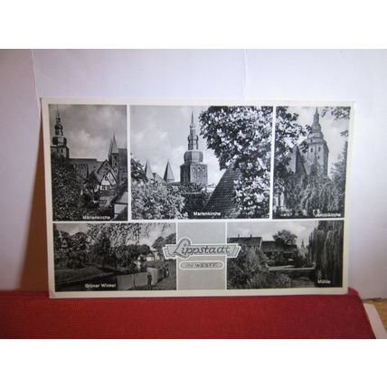multiview, LIPPSTADT, GERMANY used vintage postcard #