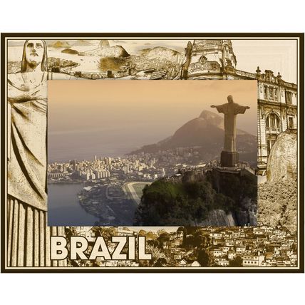 Brazil Laser Engraved Wood Picture Frame Landscape (3 x 5)