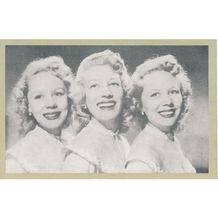 The Nostalgia Postcard 1890's - 1950's - The Beverley Sisters, 1951