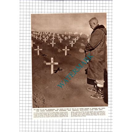 US 1st Marine Division Hungnam Korea Major Oliver Prince Smith - 1950 Cutting