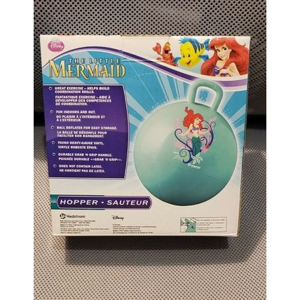 DISNEY ARIEL MERMAID BOUNCE HOPPING HOPPER JUMP BALL & HANDLE~NW~INDOOR/OUTDOOR