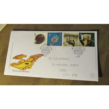2000 GB FDC Cover - Mind & Matter Millennium Cover